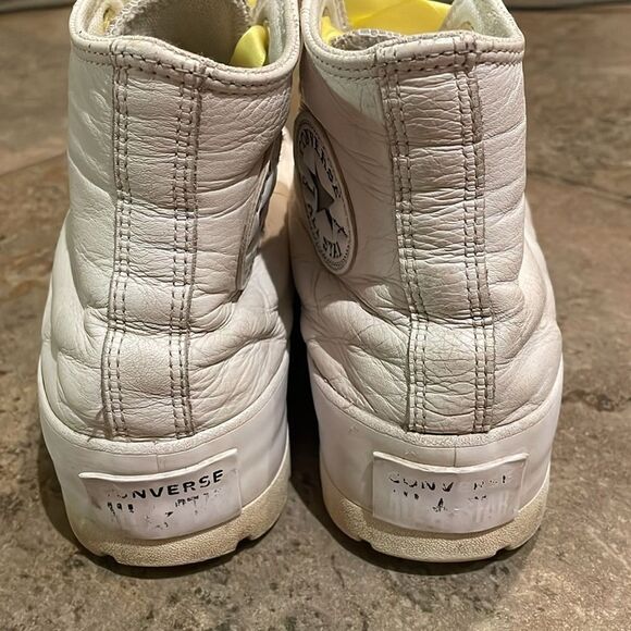 Converse White Chuck Taylor All Star Lugged Leather Sneaker Shoes Womens Size 8 - Picture 5 of 12
